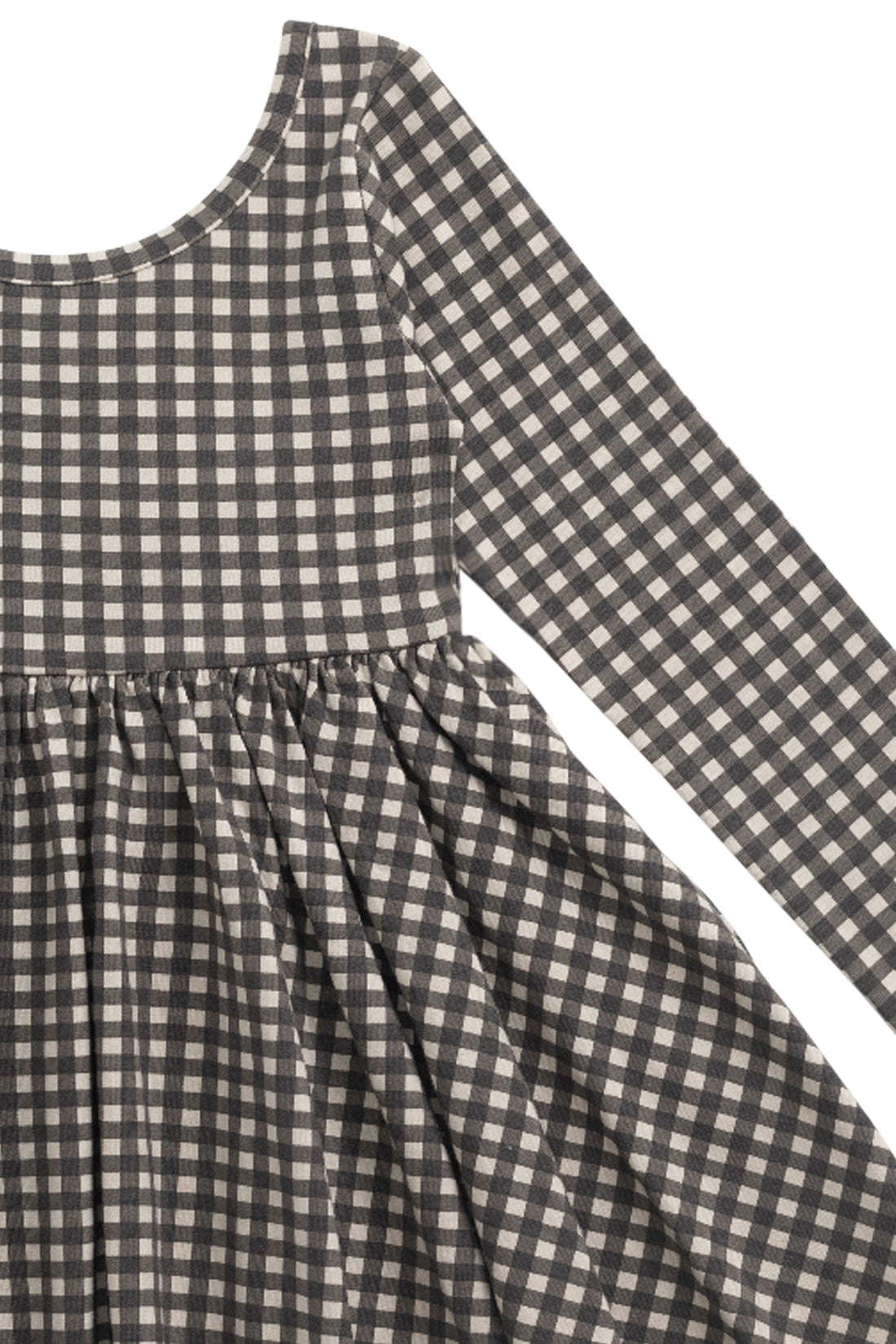 Organic Cotton Tallulah Dress - Mini Gingham Bistre Childrens Dress from Jamie Kay NZ