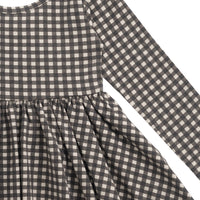 Organic Cotton Tallulah Dress - Mini Gingham Bistre Childrens Dress from Jamie Kay NZ