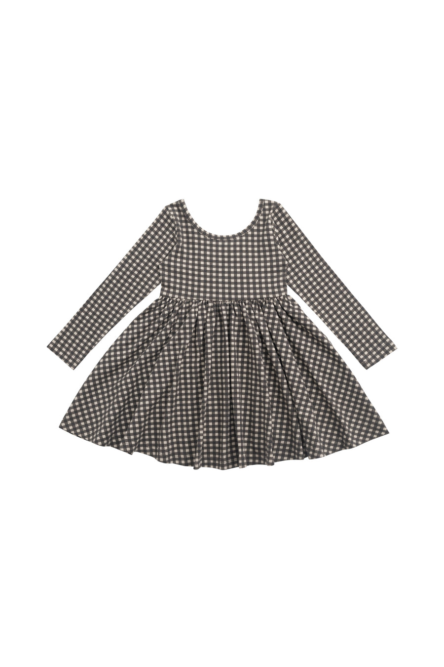 Organic Cotton Tallulah Dress - Mini Gingham Bistre Childrens Dress from Jamie Kay NZ