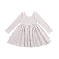 Organic Cotton Tallulah Dress - Simple Flowers Lilac Childrens Dress from Jamie Kay NZ