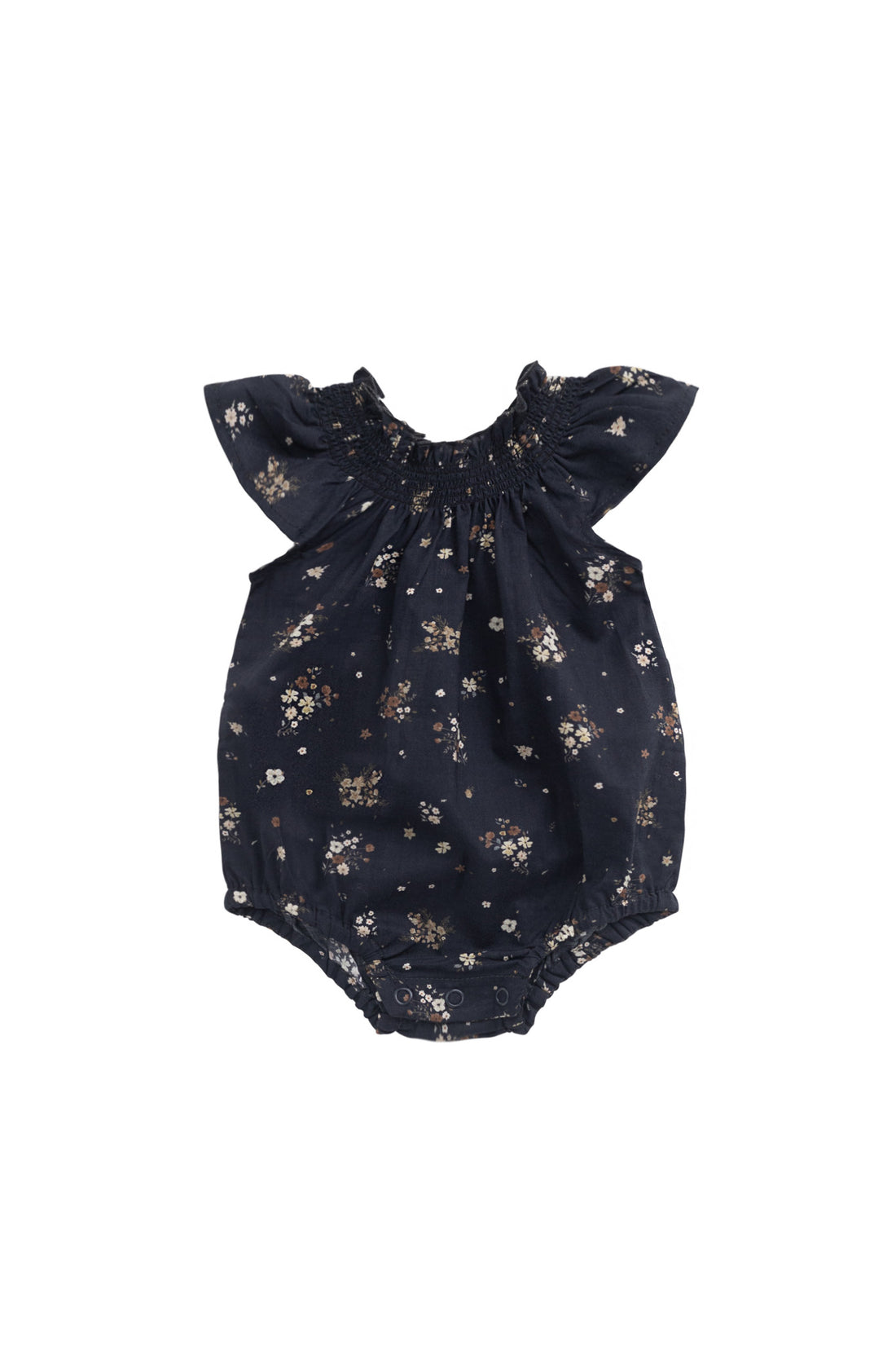 Organic Cotton Tamara Playsuit - Bouquet De Fleur Childrens Onepiece from Jamie Kay NZ