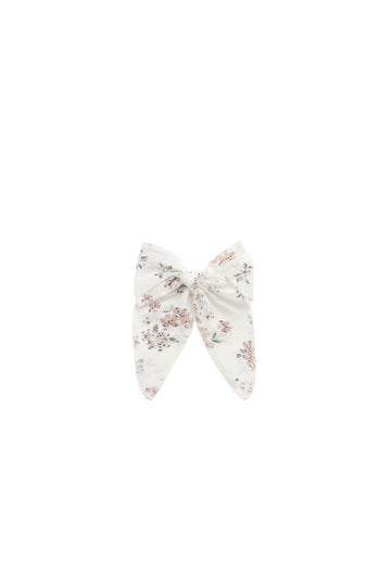 Organic Cotton Voile Bow - Selena Blush Childrens Bow from Jamie Kay NZ