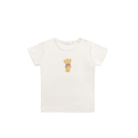 Pima Cotton Aude Tee - Cloud Little Georgie Childrens Top from Jamie Kay NZ