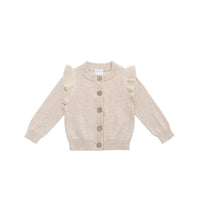 Rosie Cardigan - Oatmeal Marle Childrens Cardigan from Jamie Kay NZ