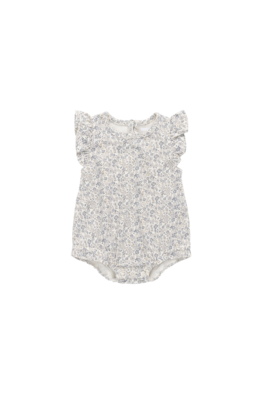 Organic Cotton Adrienne Playsuit - Tully Grey Childrens Playsuit from Jamie Kay NZ