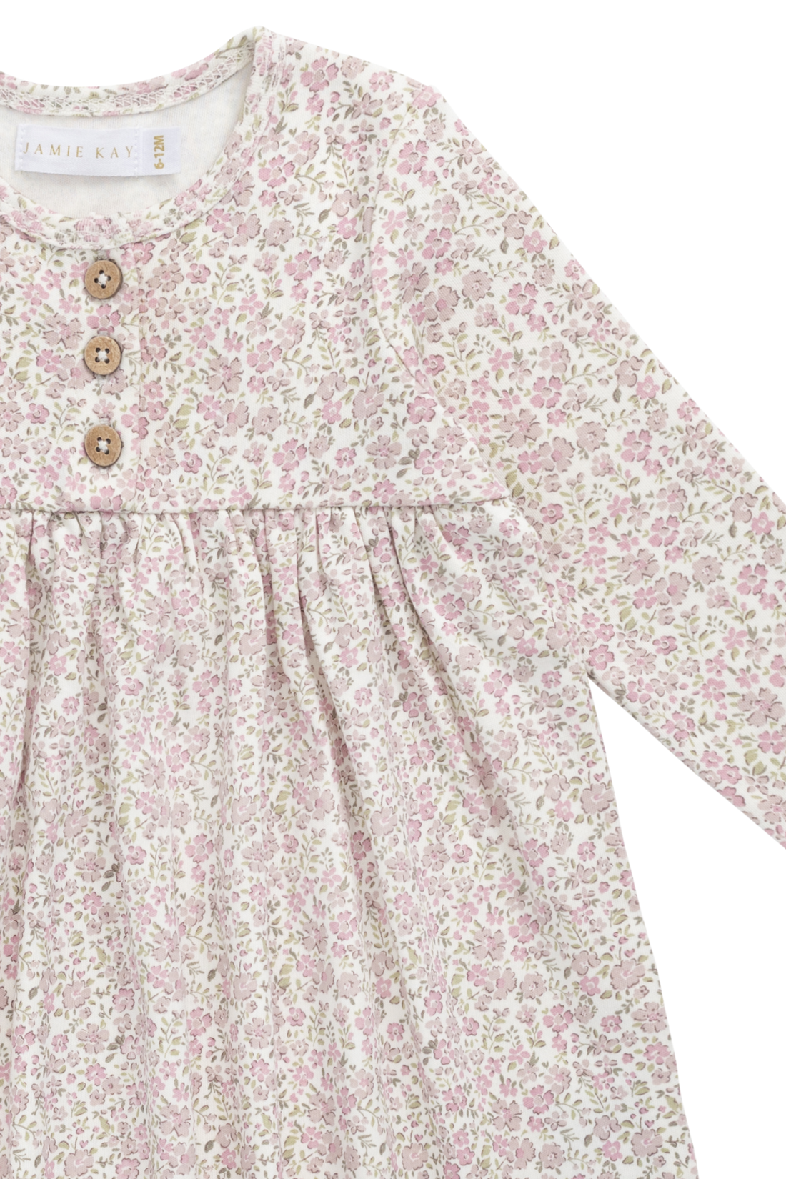 Organic Cotton Bridget Dress - Tully Mauve Childrens Dress from Jamie Kay NZ