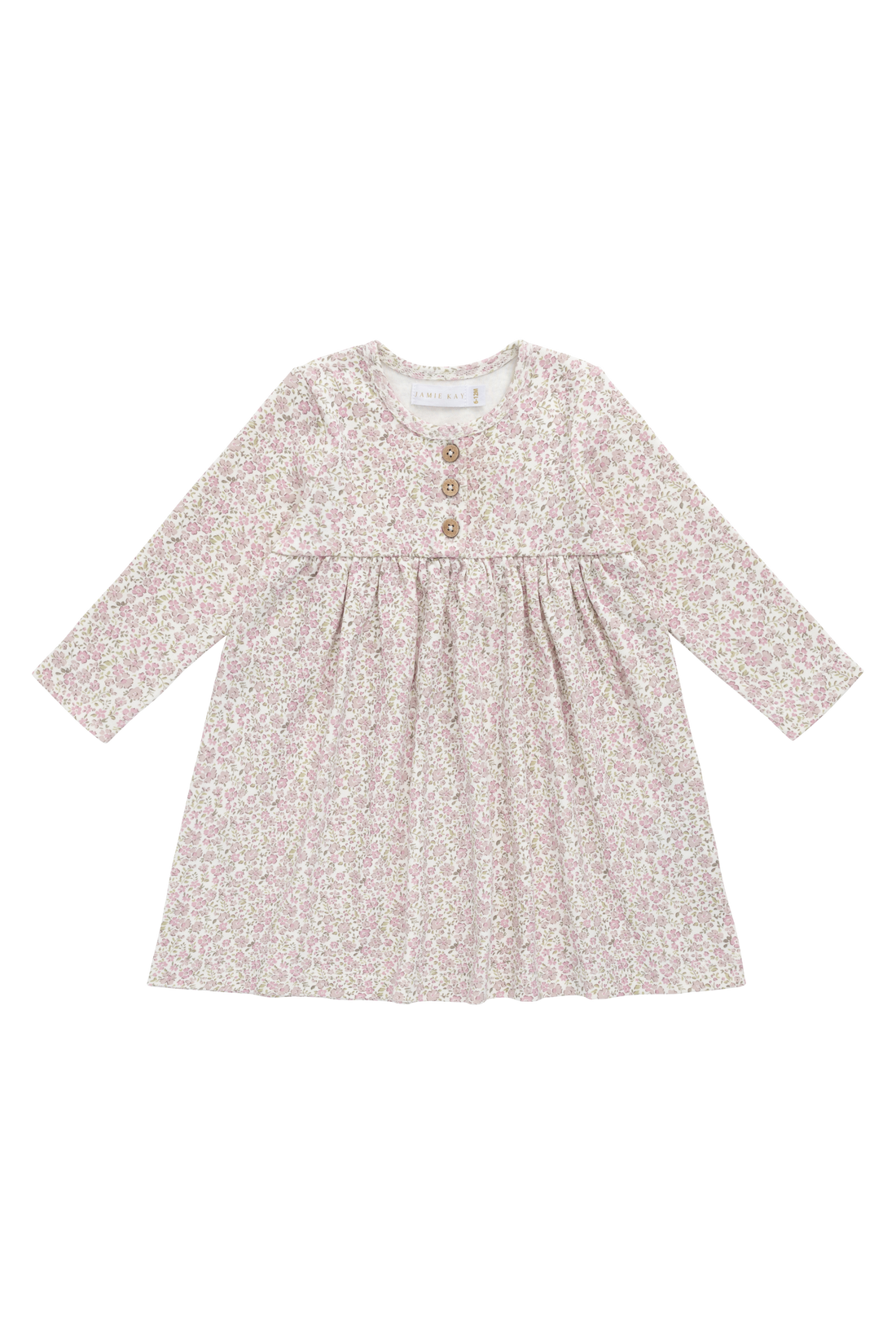 Organic Cotton Bridget Dress - Tully Mauve Childrens Dress from Jamie Kay NZ