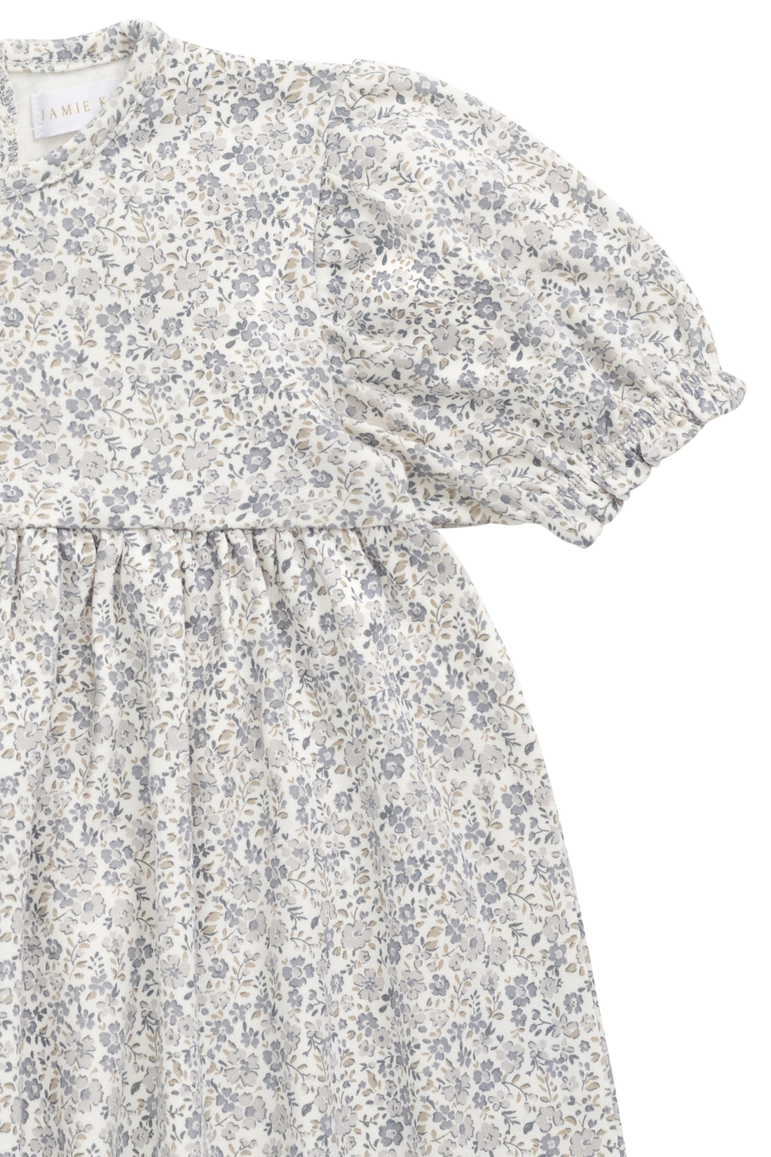 Organic Cotton Penny Dress - Tully Grey Childrens Dress from Jamie Kay NZ