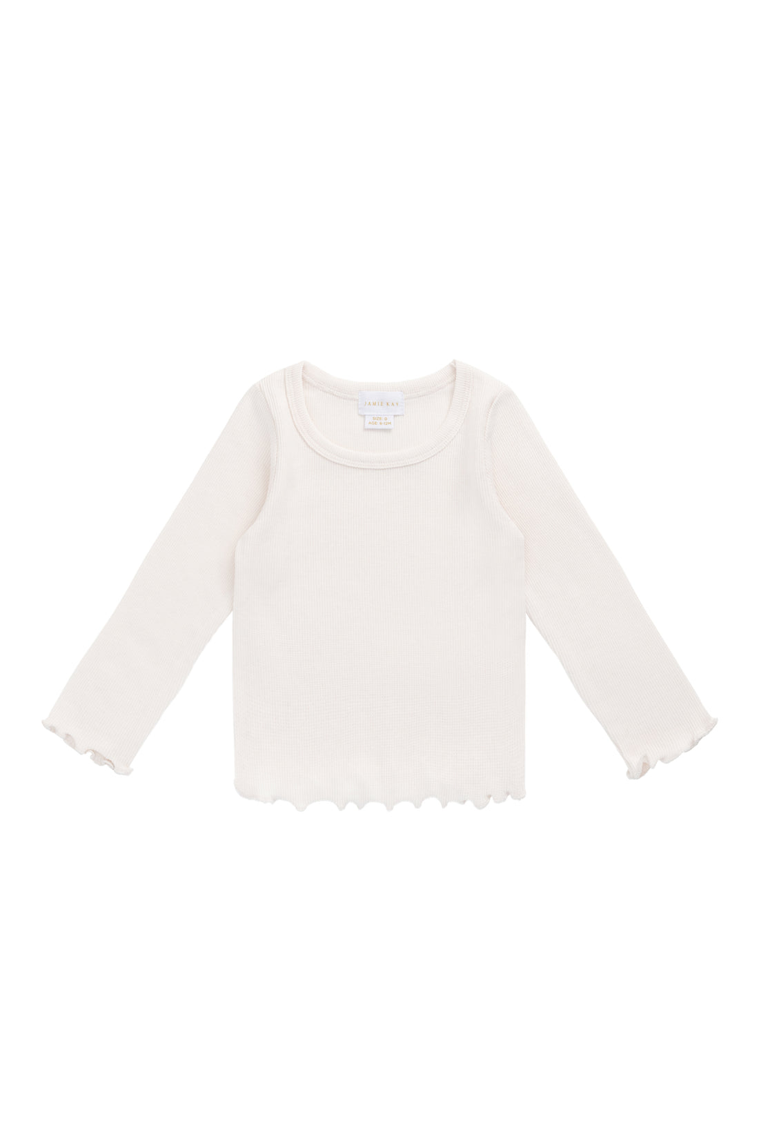 Cotton Fine Rib Agathe Top - Blushed Rose Childrens Top from Jamie Kay NZ