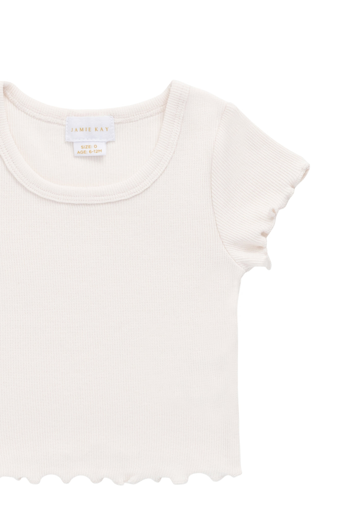 Cotton Fine Rib Ines Top - Blushed Rose Childrens Top from Jamie Kay NZ