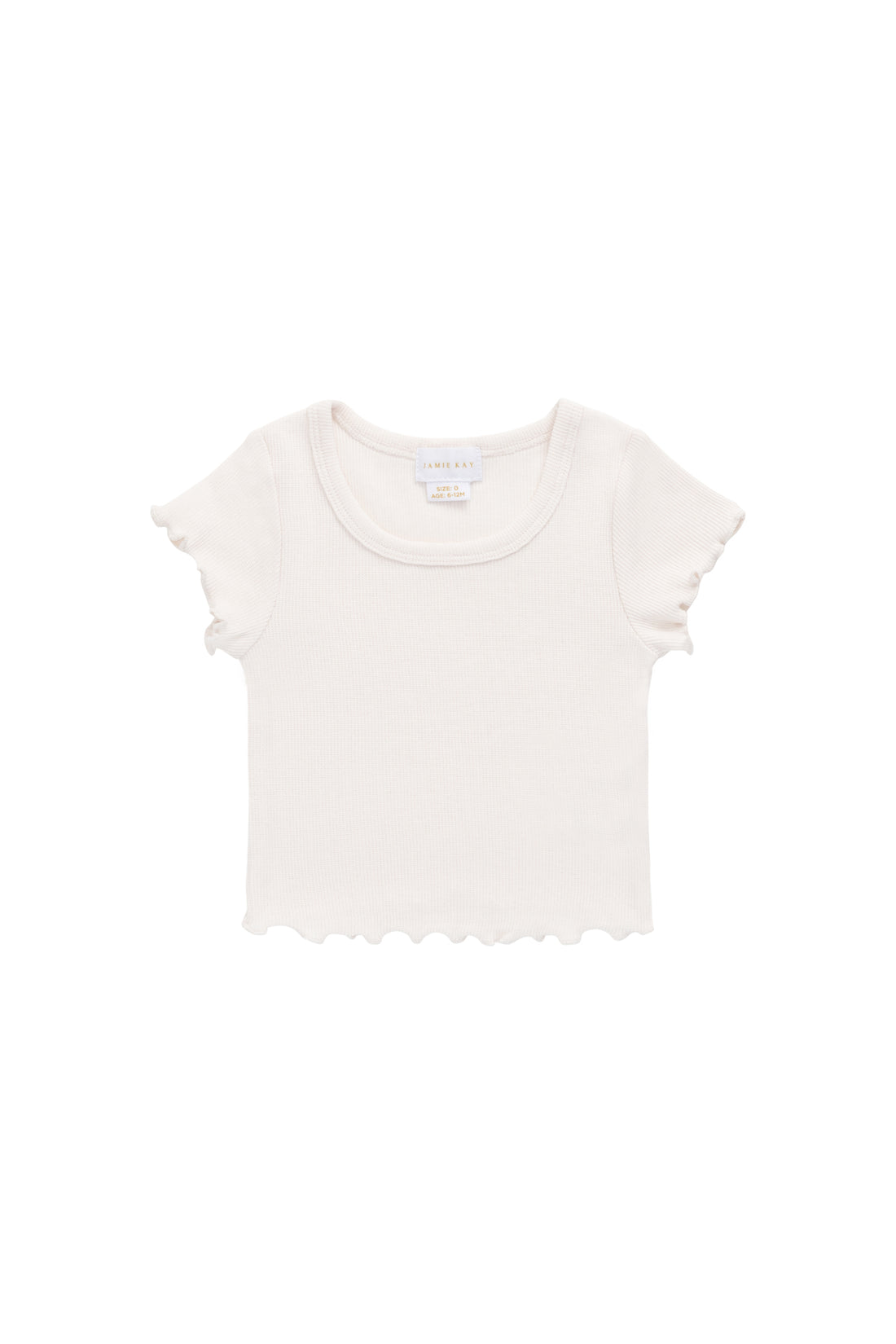 Cotton Fine Rib Ines Top - Blushed Rose Childrens Top from Jamie Kay NZ