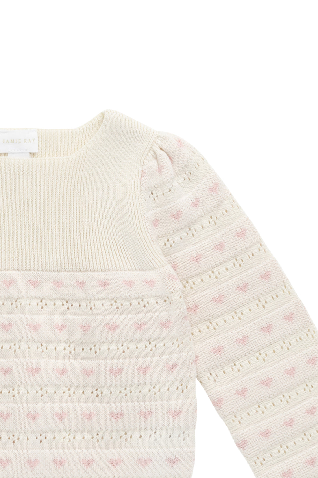 Norah Jumper - Norah Jacquard Tofu Childrens Top from Jamie Kay NZ