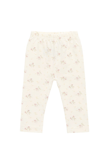 Organic Cotton Everyday Legging - Thelma Parchment Childrens Legging from Jamie Kay NZ