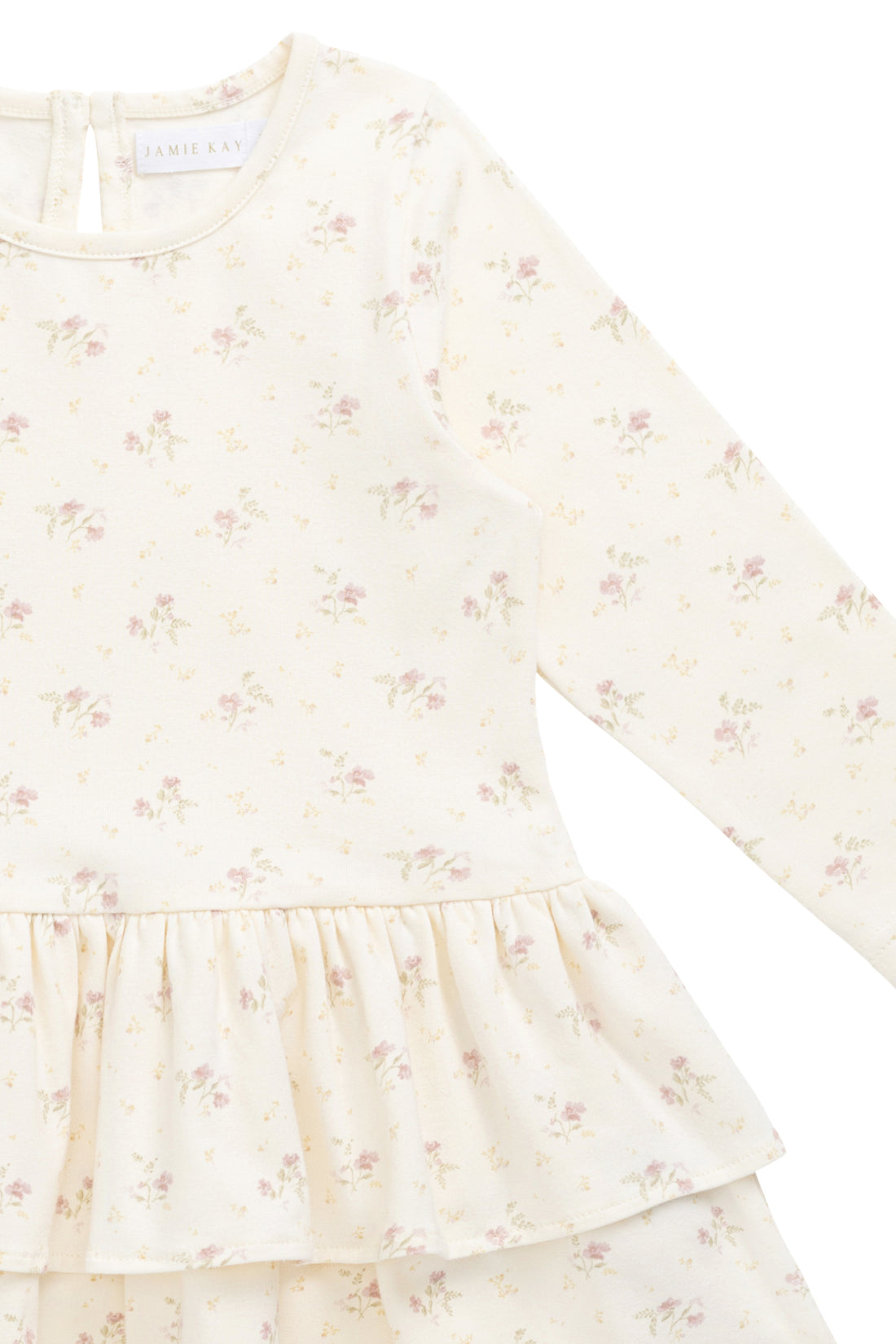 Organic Cotton Fayette Dress - Thelma Parchment Childrens Dress from Jamie Kay NZ