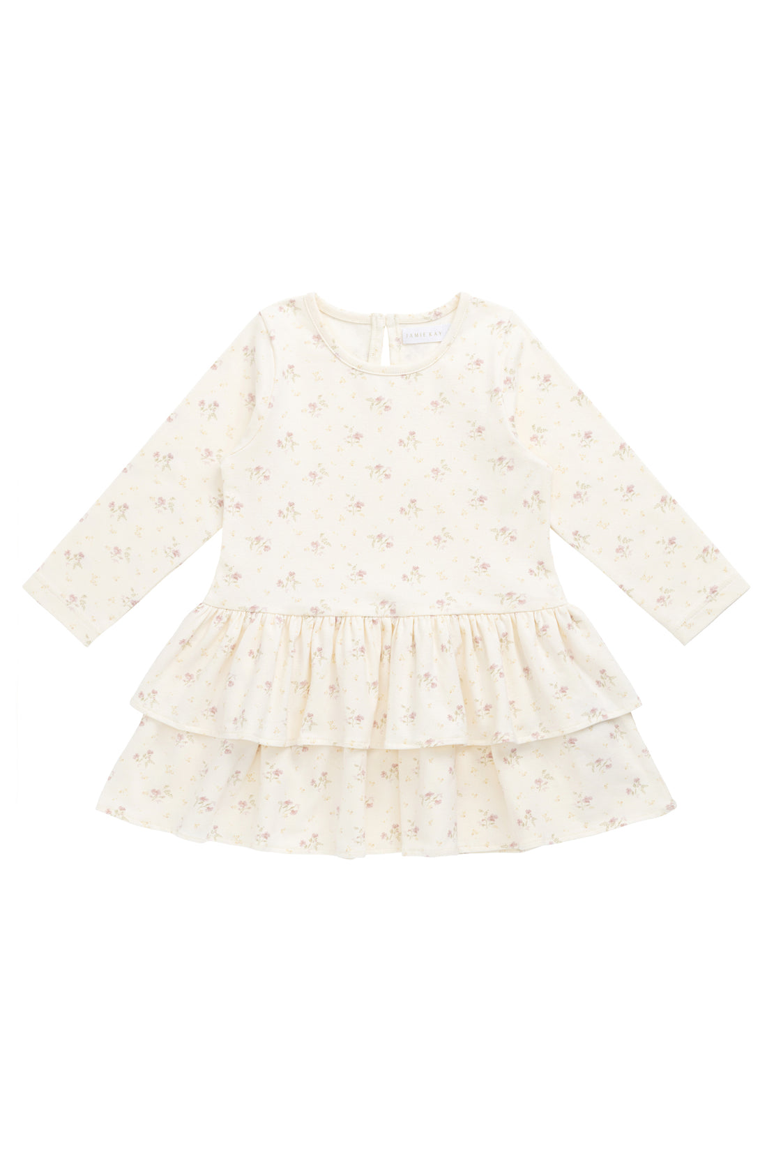 Organic Cotton Fayette Dress - Thelma Parchment Childrens Dress from Jamie Kay NZ