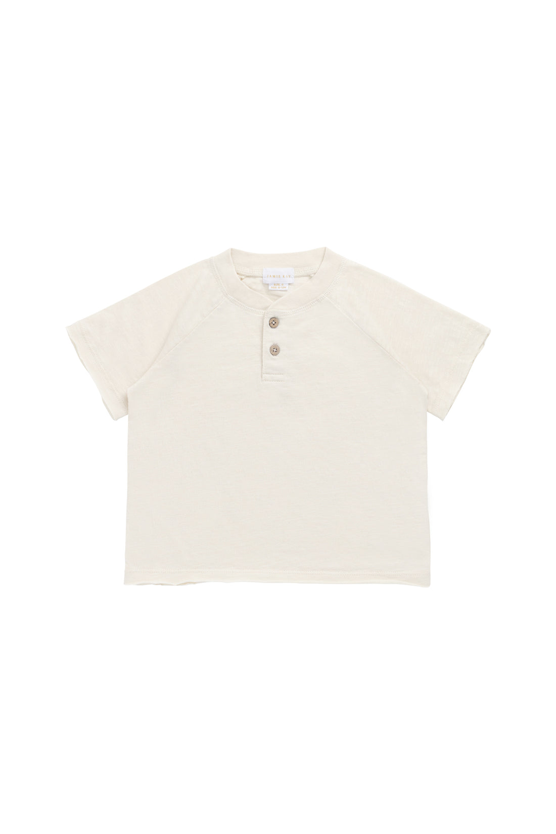 Organic Cotton Lewis Tee - Parchment Childrens Top from Jamie Kay NZ