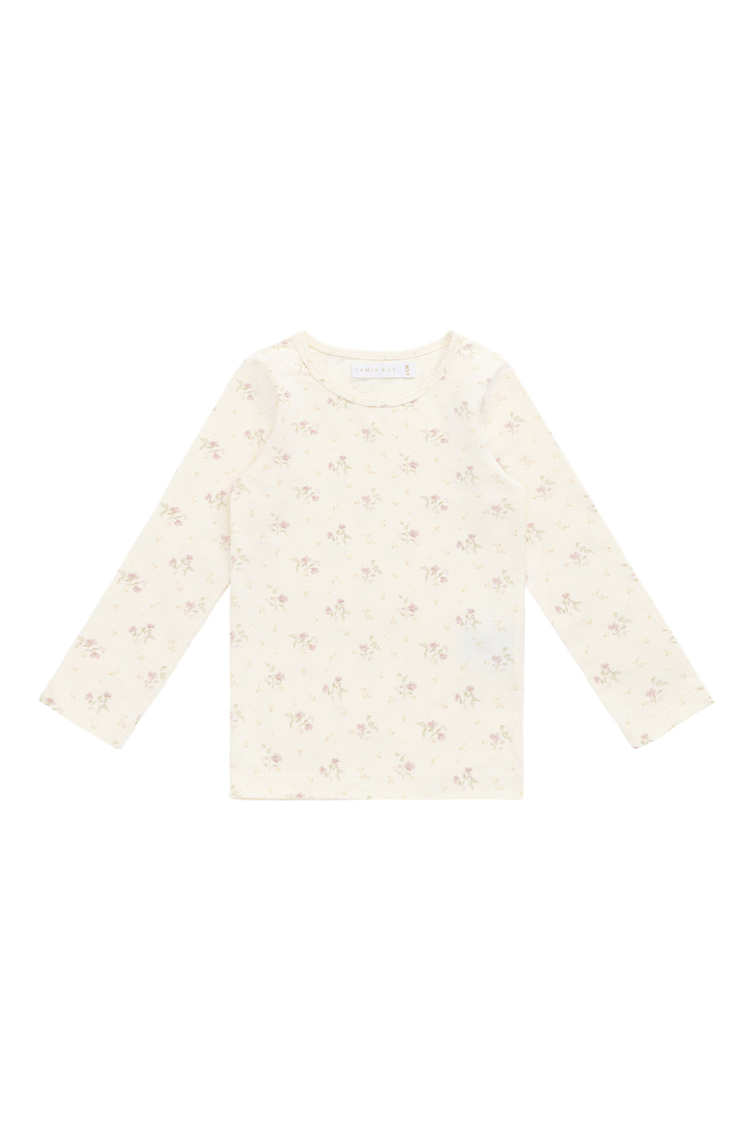 Organic Cotton Long Sleeve Top - Thelma Parchment Childrens Top from Jamie Kay NZ