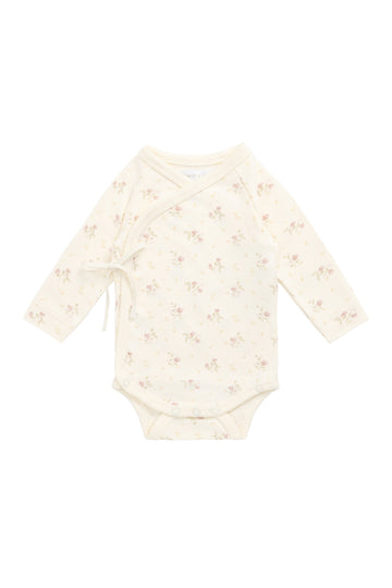 Organic Cotton Marina Bodysuit - Thelma Parchment Childrens Bodysuit from Jamie Kay NZ
