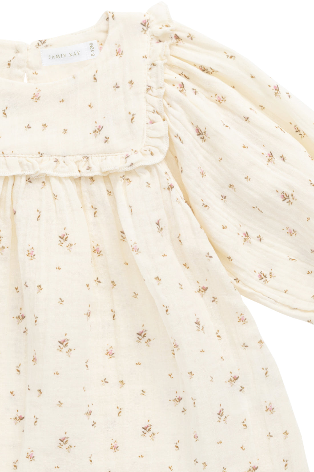 Organic Cotton Muslin Amira Dress - Dina Antique Childrens Dress from Jamie Kay NZ