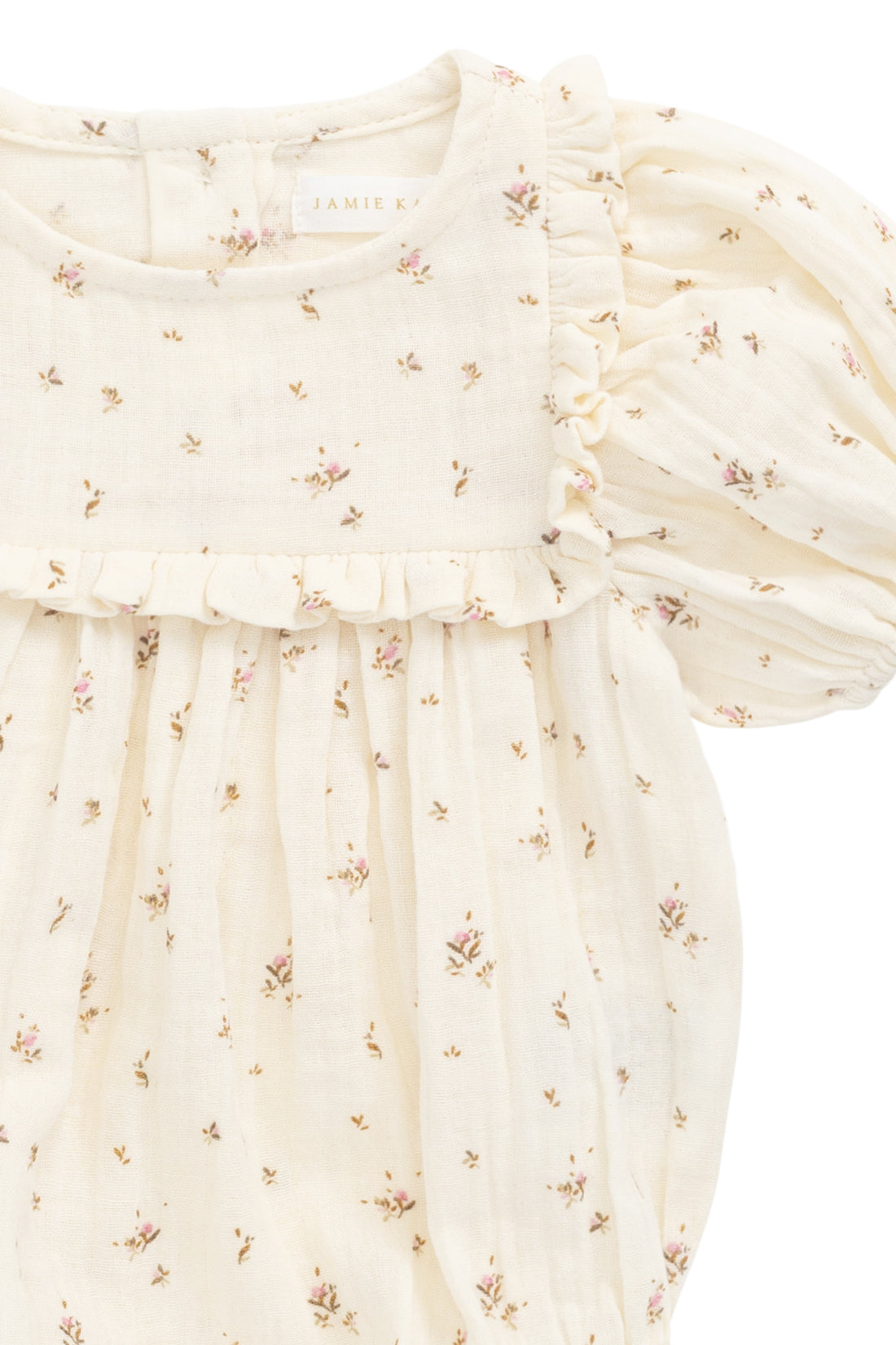 Organic Cotton Muslin Odette Playsuit - Dina Antique Childrens Jumpsuit from Jamie Kay NZ