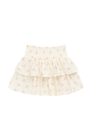 Organic Cotton Ruby Skirt - Thelma Parchment Childrens Skirt from Jamie Kay NZ