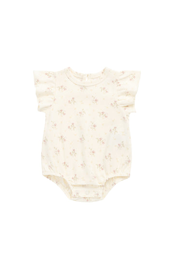 Organic Cotton Sage Onepiece - Thelma Parchment Childrens Onepiece from Jamie Kay NZ