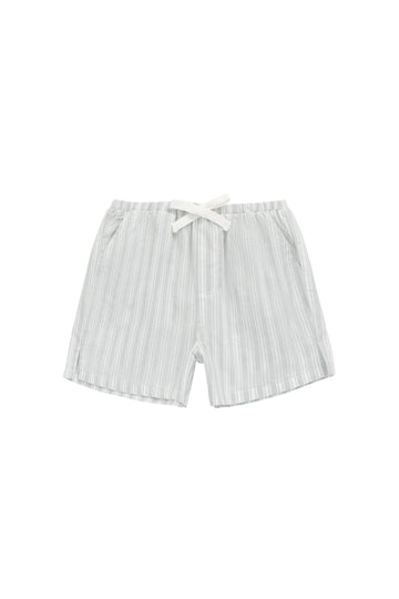 Organic Cotton Silas Short - Variegated Stripe Shoreline Childrens Short from Jamie Kay NZ