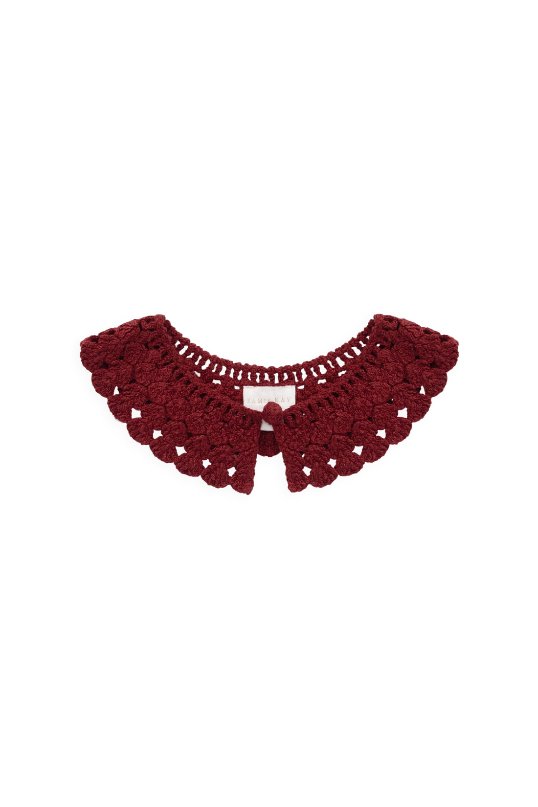 Jovie Knit Collar - Josephine Embroidery Vintage Cherry
