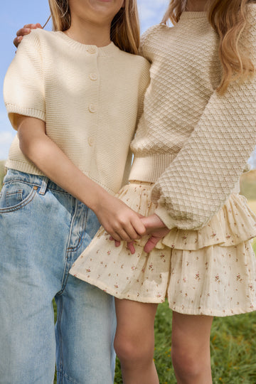 Organic Cotton Muslin Samantha Skirt - Dina Antique Childrens Skirt from Jamie Kay NZ