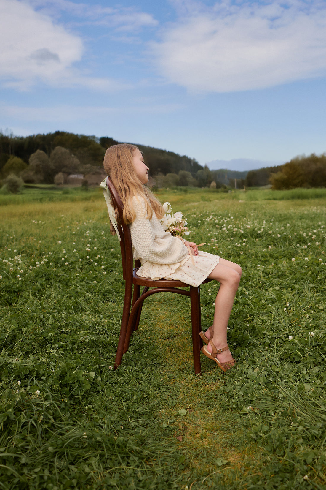 Organic Cotton Muslin Samantha Skirt - Dina Antique Childrens Skirt from Jamie Kay NZ