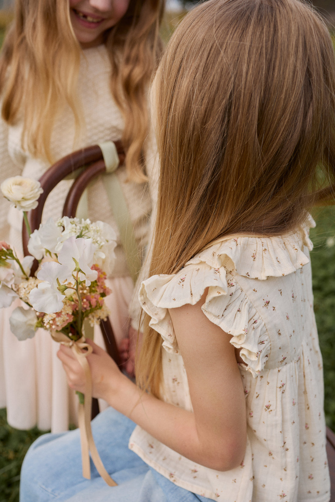 Organic Cotton Muslin Banks Blouse - Dina Antique Childrens Top from Jamie Kay NZ