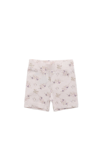 Organic Cotton Everyday Bike Short - Sweet Pea Floral Childrens Short from Jamie Kay NZ