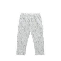 Organic Cotton Everyday Legging - Claudette Pearl Blue Childrens Legging from Jamie Kay NZ