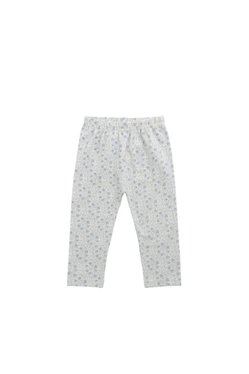 Organic Cotton Everyday Legging - Claudette Pearl Blue Childrens Legging from Jamie Kay NZ