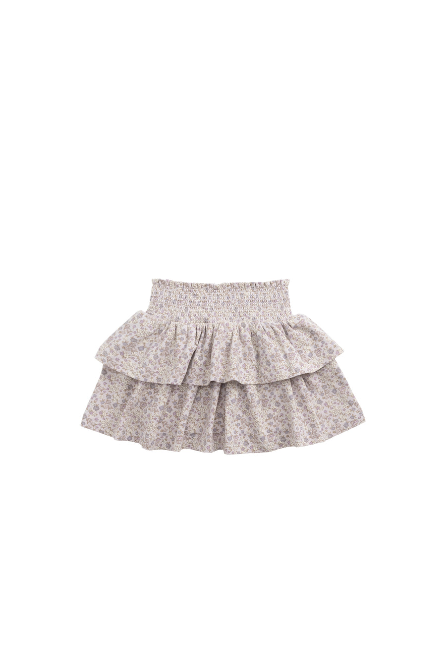 Organic Cotton Ruby Skirt - Amber Floral Lilac Ash Childrens Short from Jamie Kay NZ