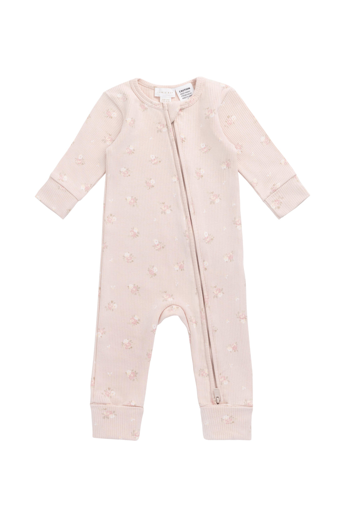 Organic Cotton Fine Rib Frankie Onepiece - Simone Morganite Childrens Pyjama from Jamie Kay NZ