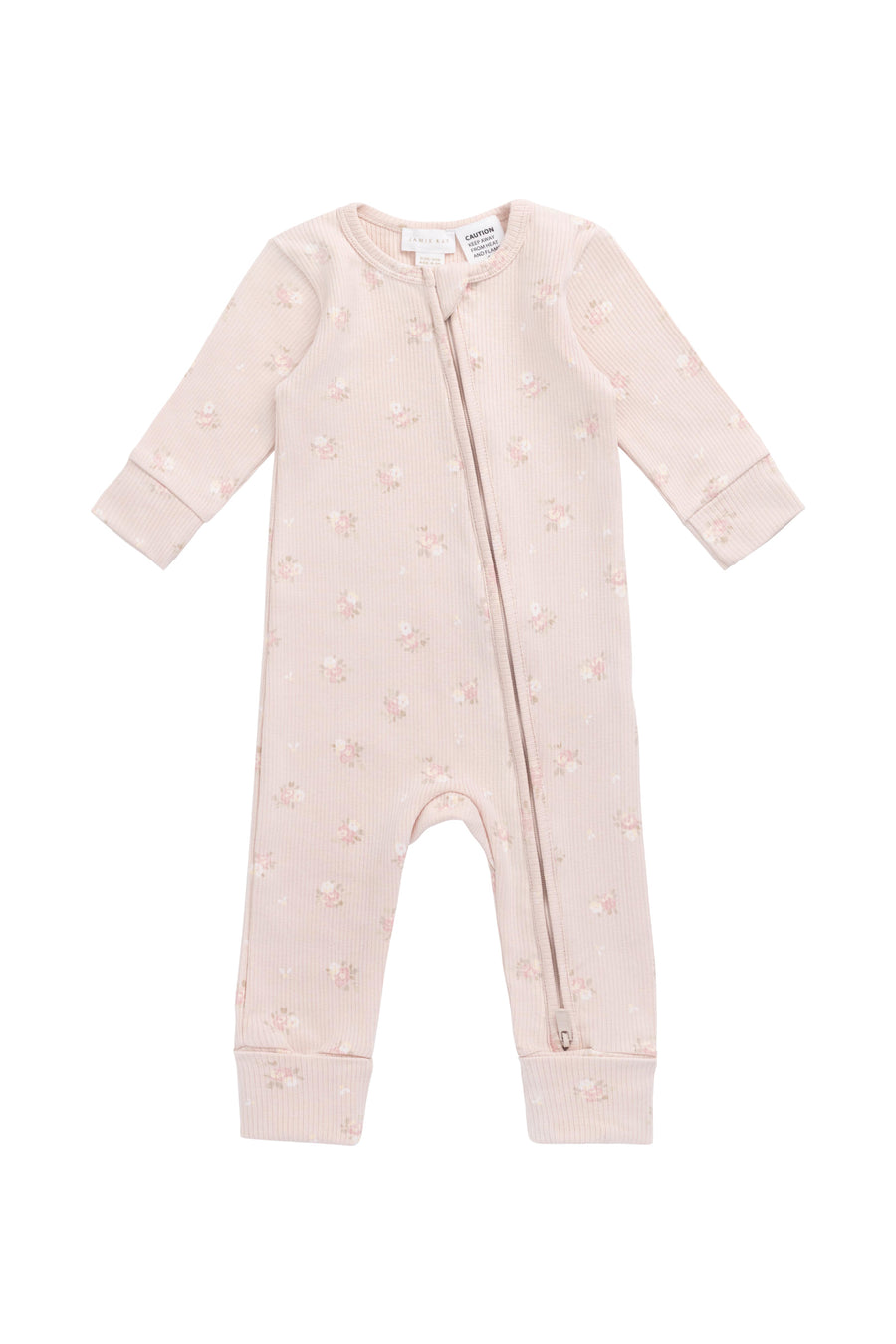 Organic Cotton Fine Rib Frankie Onepiece - Simone Morganite Childrens Pyjama from Jamie Kay NZ