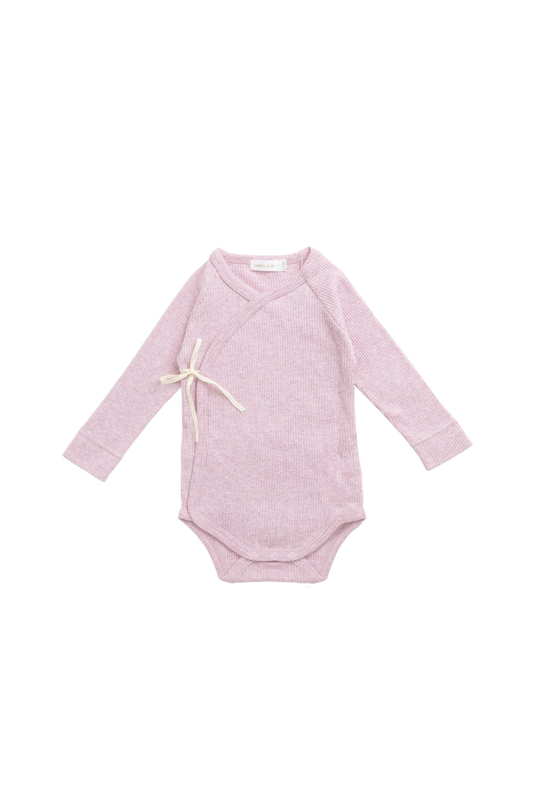 Organic Cotton Modal Marina Long Sleeve Bodysuit - Orchid Marle Childrens Bodysuit from Jamie Kay NZ