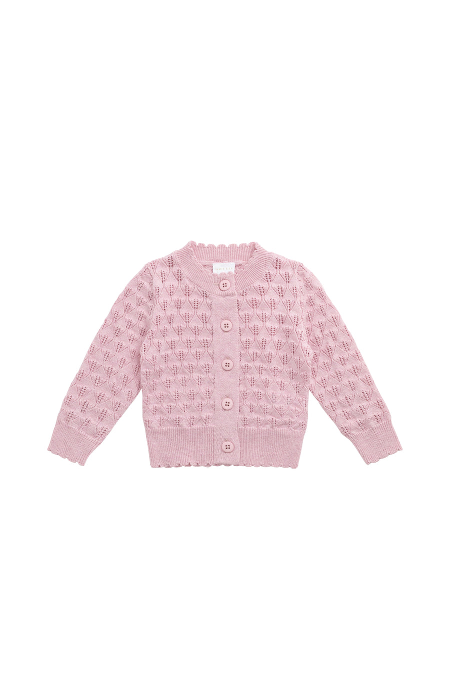 Magnolia Cardigan - Sweet Pink Marle Childrens Cardigan from Jamie Kay NZ
