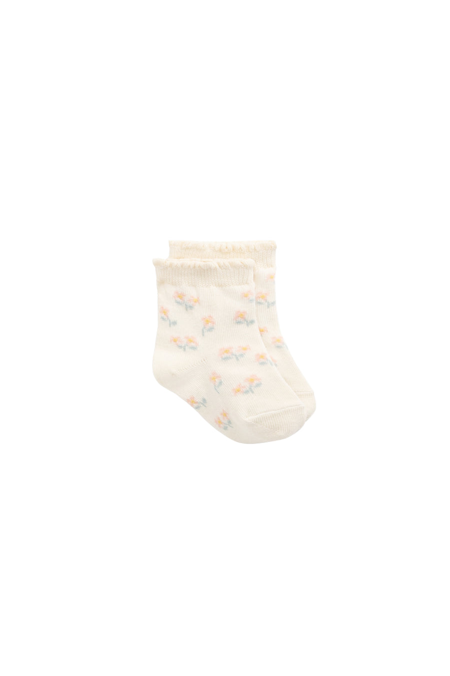 Meadow Jacquard Sock - Larissa Milk Childrens Sock from Jamie Kay NZ