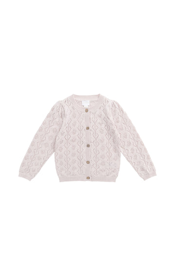 Mila Cardigan - Soft Misty Rose Childrens Cardigan from Jamie Kay NZ