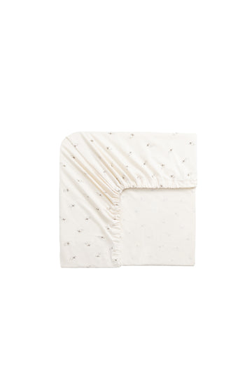 Organic Cotton Cot Sheet - Bumblebees Childrens Cot Sheet from Jamie Kay NZ