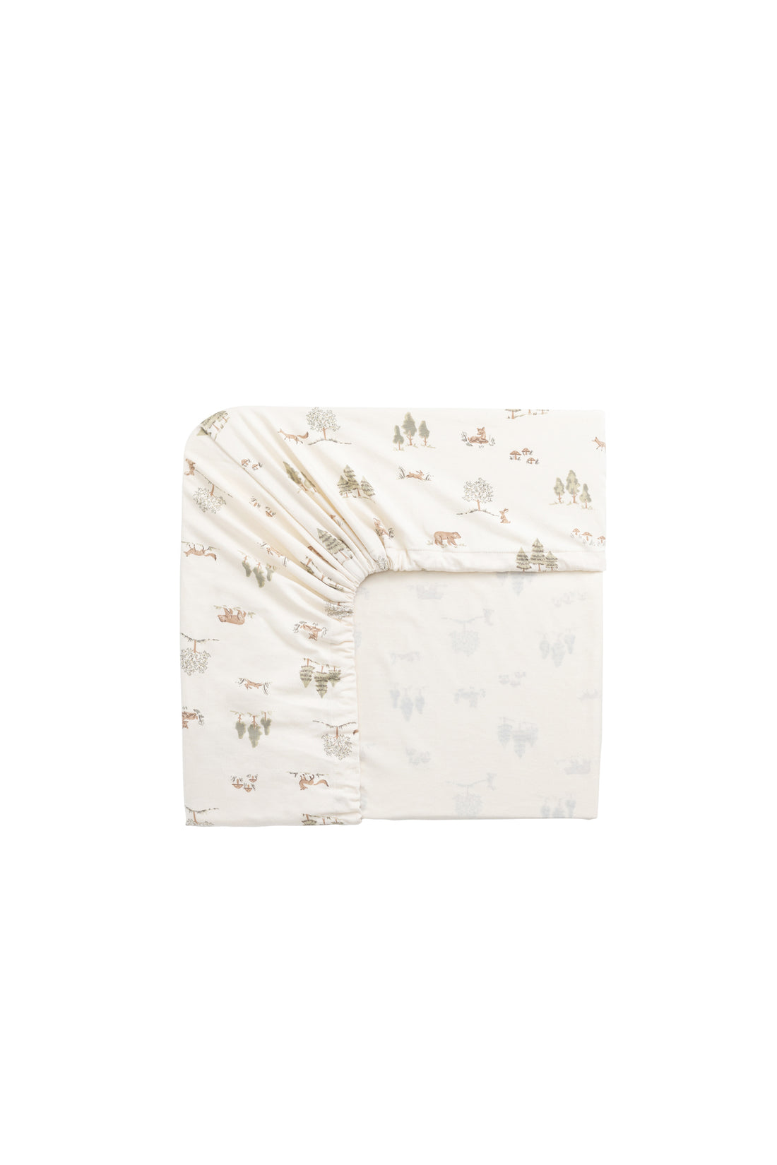 Organic Cotton Cot Sheet - Pine Forest Friends Childrens Cot Sheet from Jamie Kay NZ
