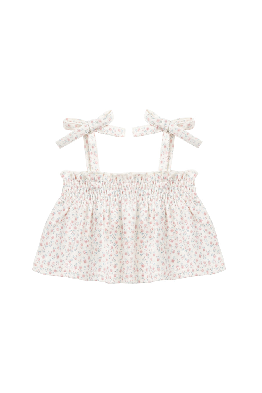 Organic Cotton Emmeline Top - Posy Garden Pink Childrens Top from Jamie Kay NZ