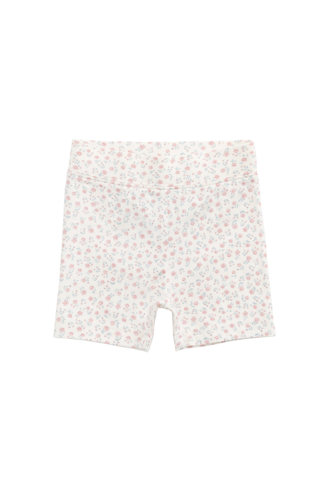 Organic Cotton Everyday Bike Short - Posy Garden Pink Childrens Short from Jamie Kay NZ