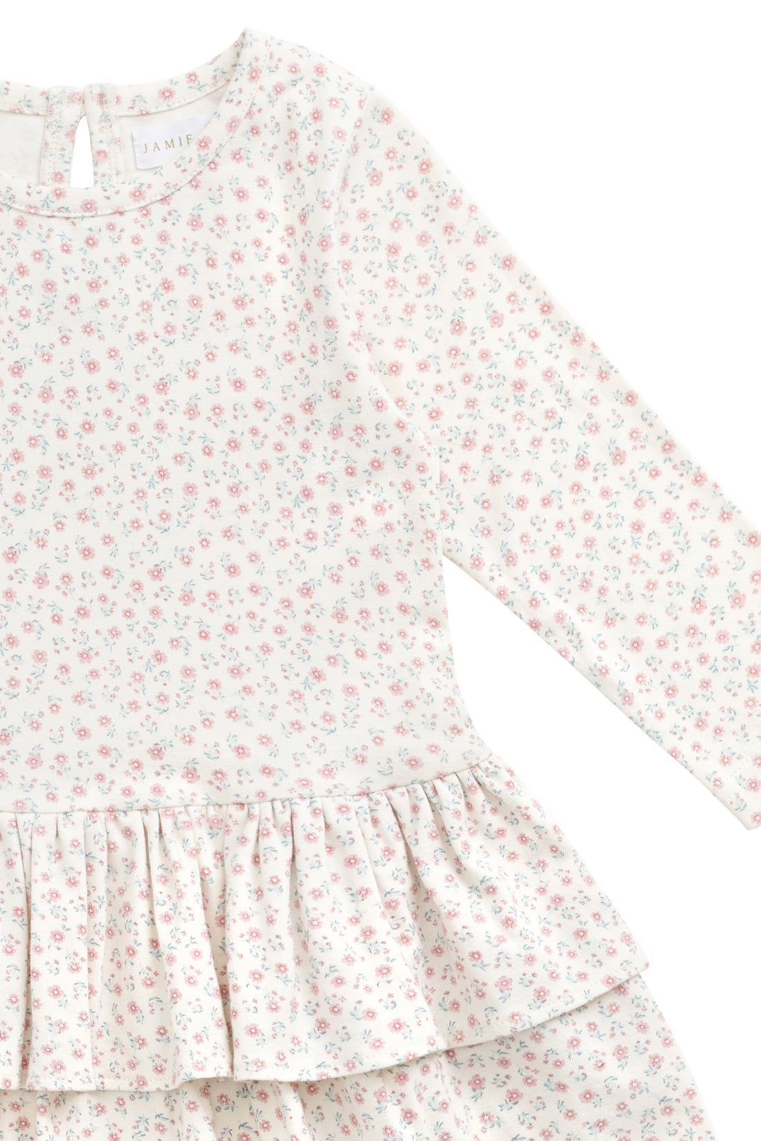 Organic Cotton Fayette Dress - Posy Garden Pink Childrens Dress from Jamie Kay NZ