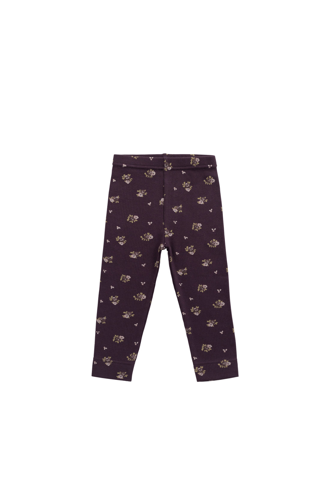 Organic Cotton Fine Rib Legging - Simone Huckleberry Childrens Legging from Jamie Kay NZ