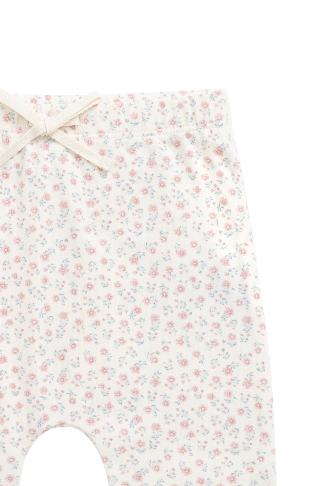 Organic Cotton Footed Pant - Posy Garden Pink Childrens Pant from Jamie Kay NZ