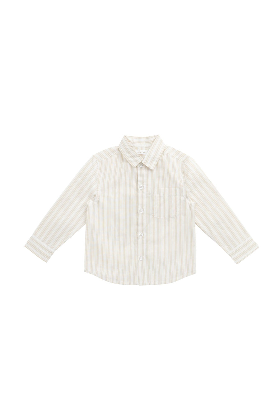 Organic Cotton Isaiah Shirt - Variegated Stripe Foam Childrens Shirt from Jamie Kay NZ
