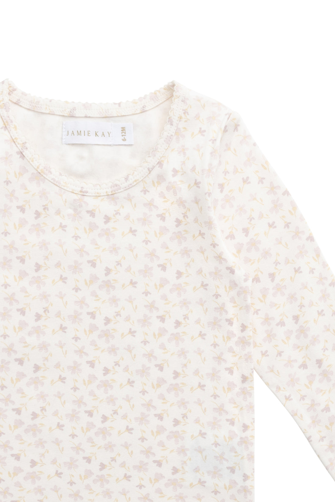 Organic Cotton Long Sleeve Top - Aries Mauve Childrens Top from Jamie Kay NZ